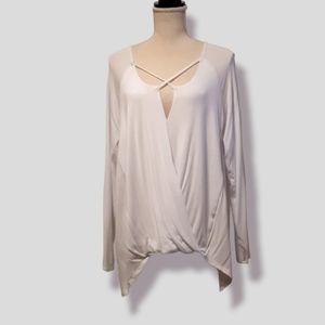Heather Bordeaux criss cross top